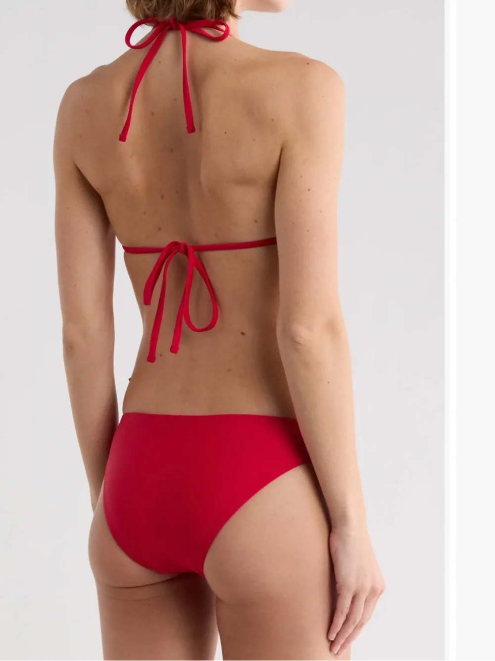 Vince Women's Triangle Bikini Top L and bottom XL in poppy red NWT